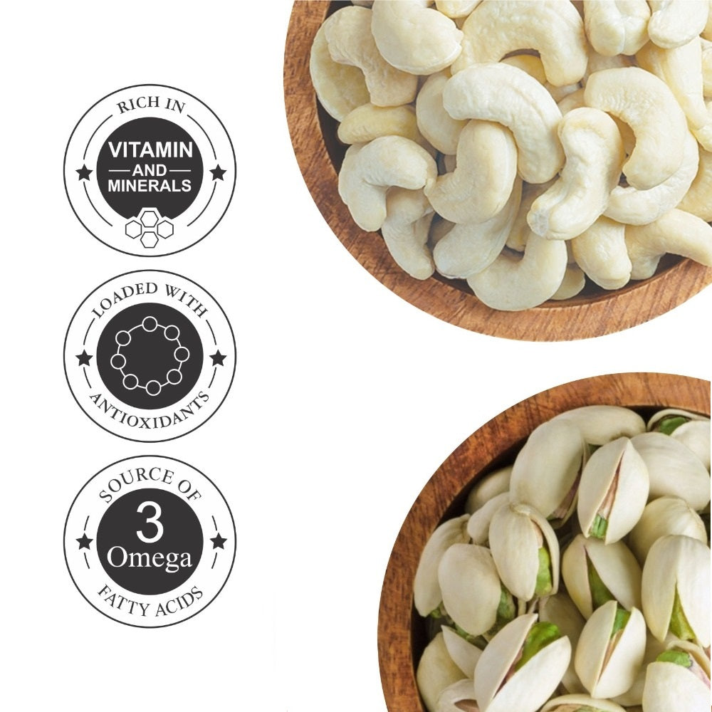 Cashews & Pistachios Jar – Pack of 2 Healthy Snack