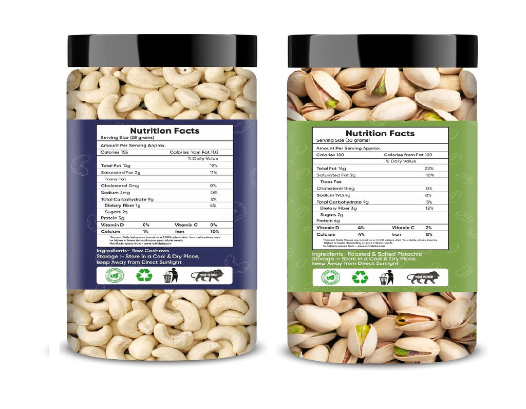 Cashews & Pistachios Jar – Pack of 2 Healthy Snack