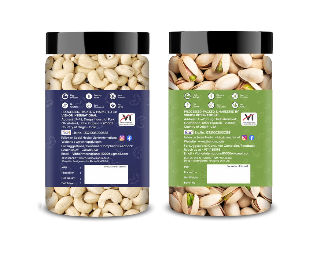 Cashews & Pistachios Jar – Pack of 2 Healthy Snack