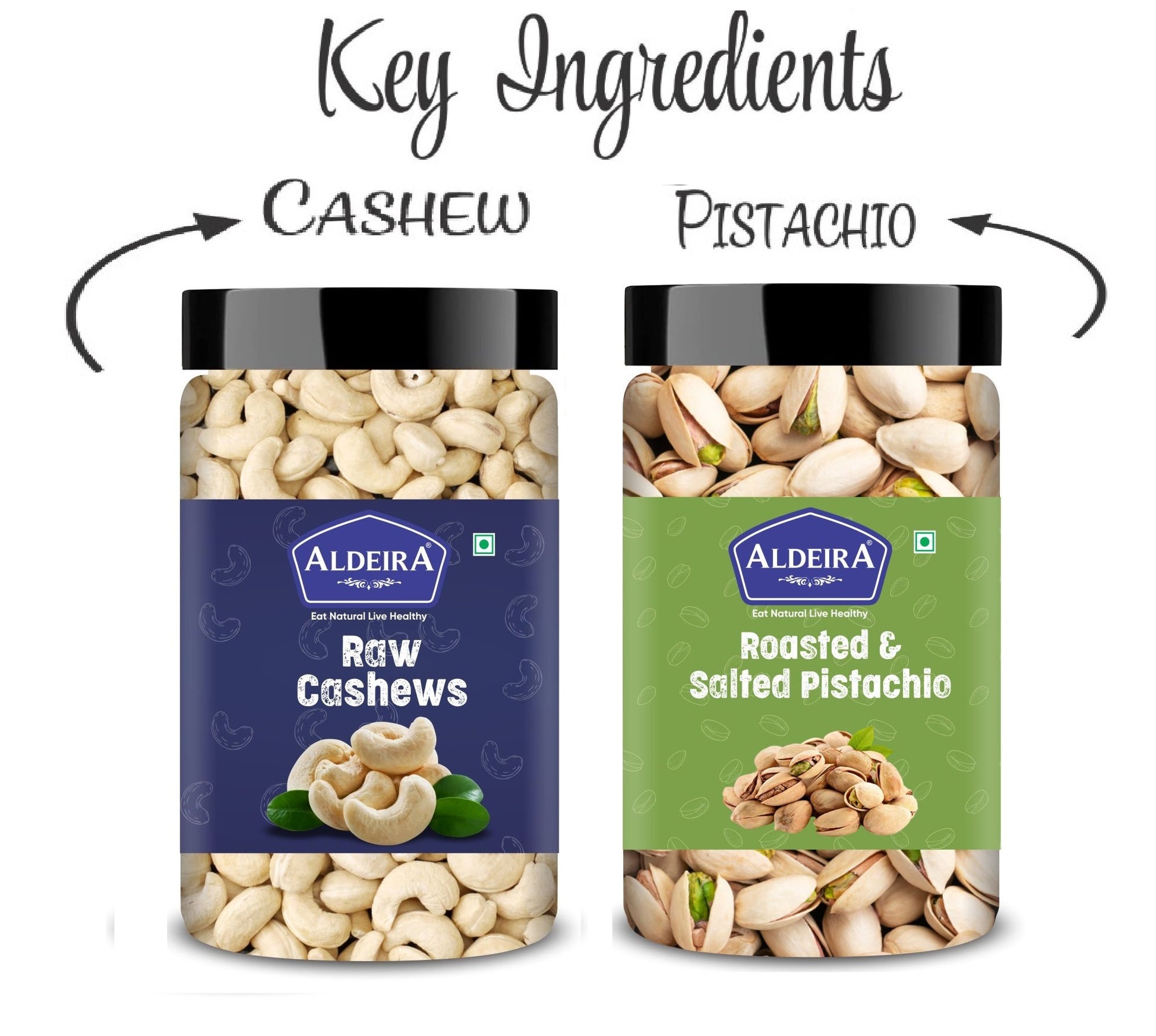 Cashews & Pistachios Jar – Pack of 2 Healthy Snack