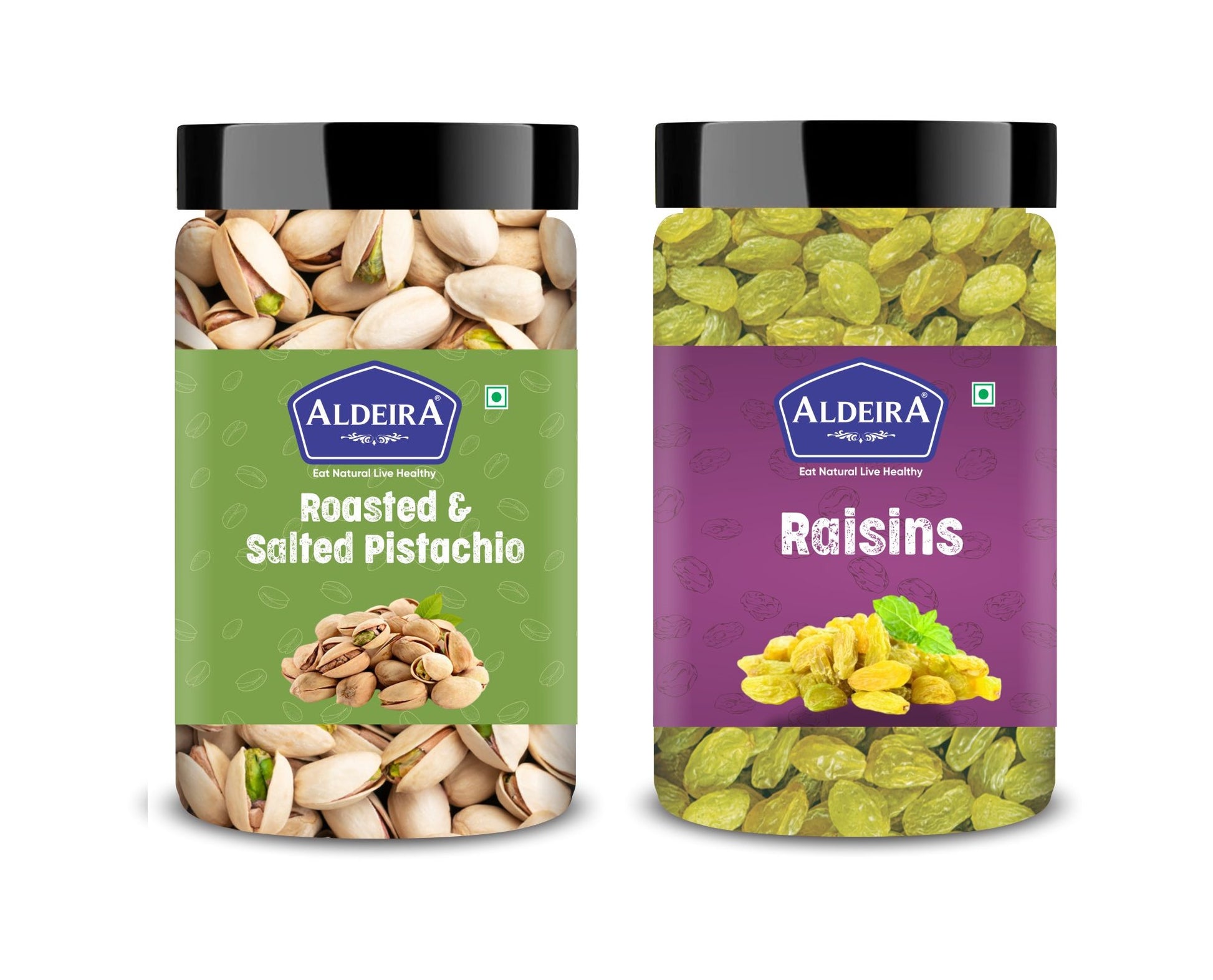 Pistachios & Raisins Jar – Pack of 2 Perfect for Snacking, Baking