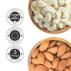 Raw Almonds & Cashews Jar – Pack of 2 Perfect for Snacking, Baking
