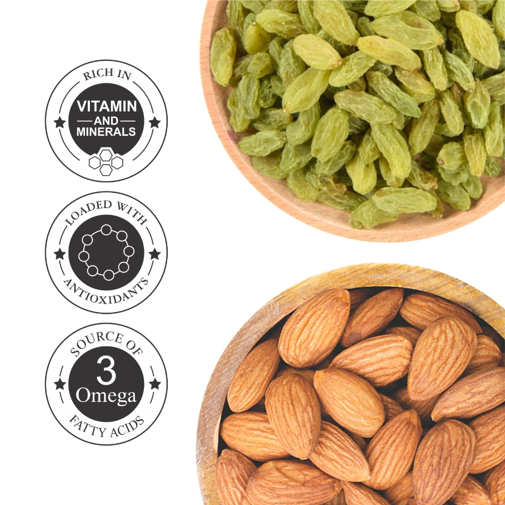 California Raw Almonds & Raisins Jar – Pack of 2 Perfect for Snacking, Baking, or Cooking