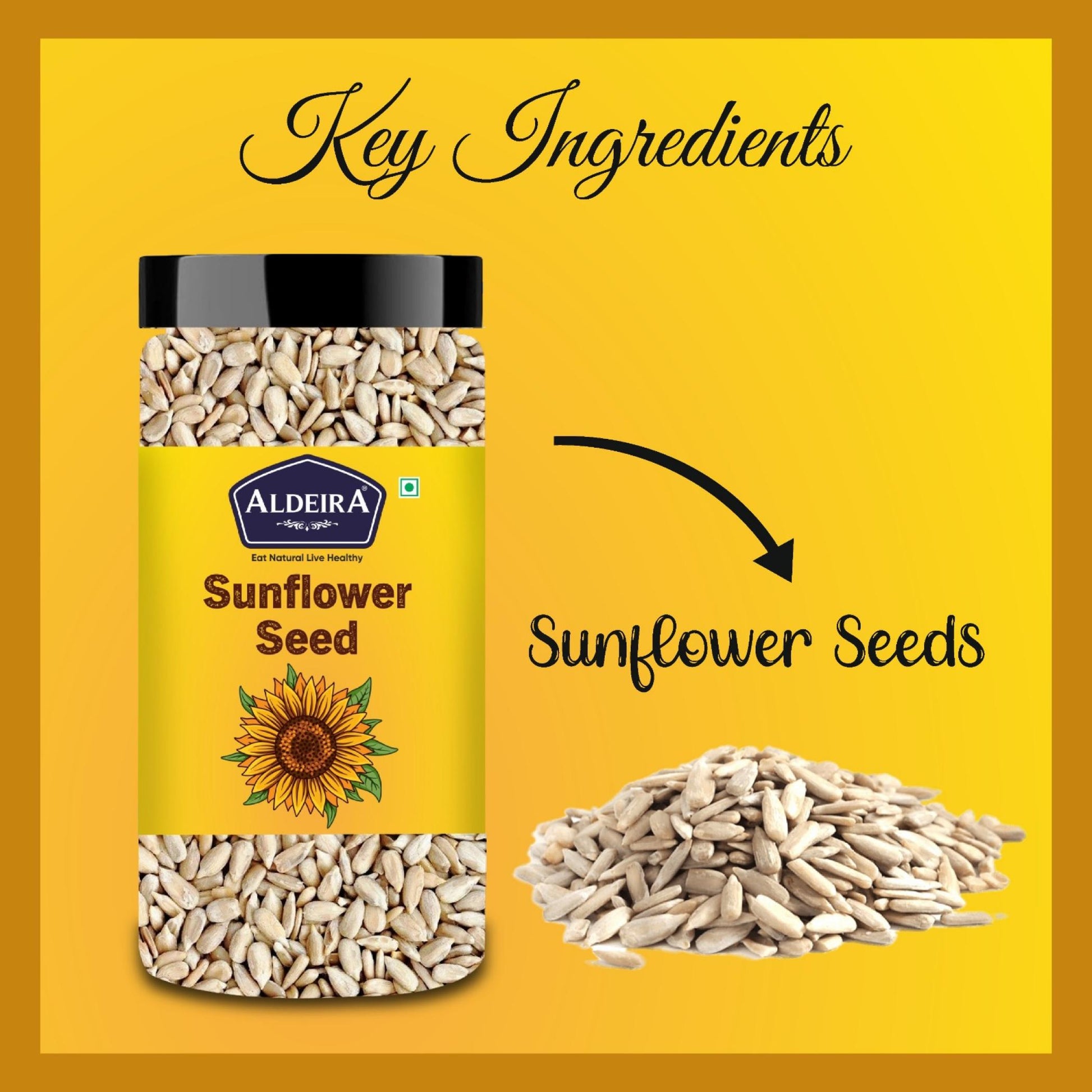 Aldeira Premium Raw Sunflower Seeds – Rich in Vitamin E, Healthy Fats & Antioxidants for Skin & Heart