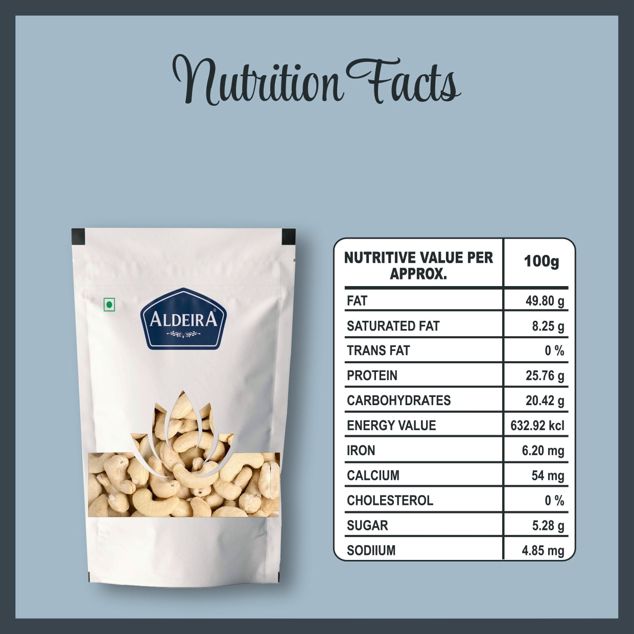 White Whole Cashew Nuts (Kaju) | Unsalted, Raw & Natural Dry Fruit Healthy Snack Pack of 2