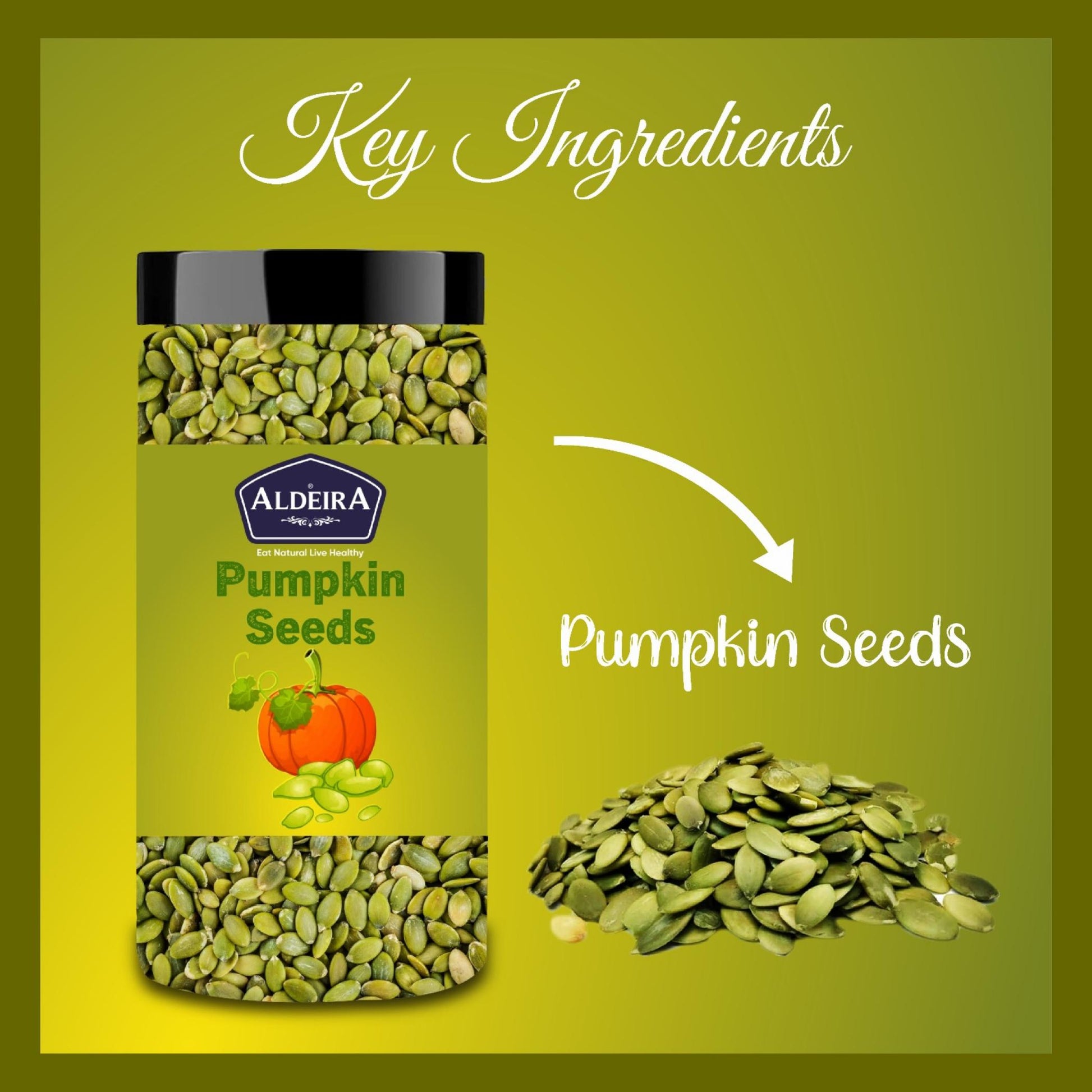 Aldeira Premium Raw Pumpkin Seeds – Protein & Zinc Rich Superfood for Immunity & Heart Health