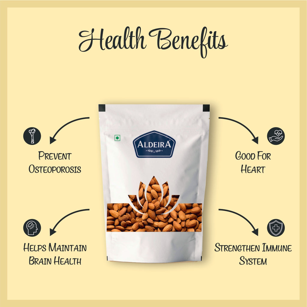 Almonds (Badam Giri) | Whole, Natural & Unroasted Heart-Healthy Dry Fruit Snack