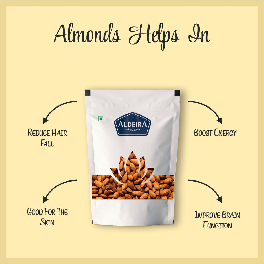 Almonds (Badam Giri) | Whole, Natural & Unroasted Heart-Healthy Dry Fruit Snack