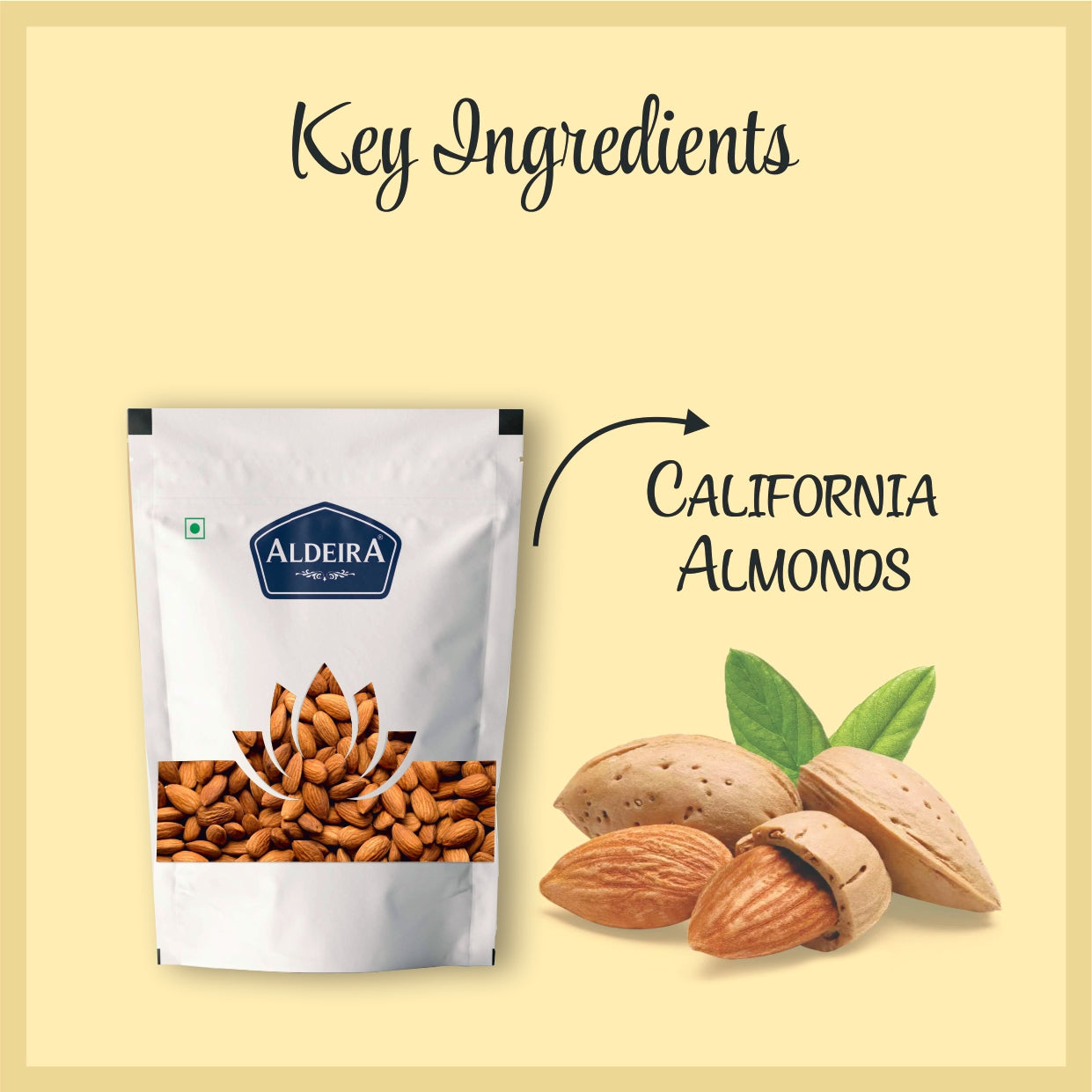 Almonds (Badam Giri) | Whole, Natural & Unroasted Heart-Healthy Dry Fruit Snack